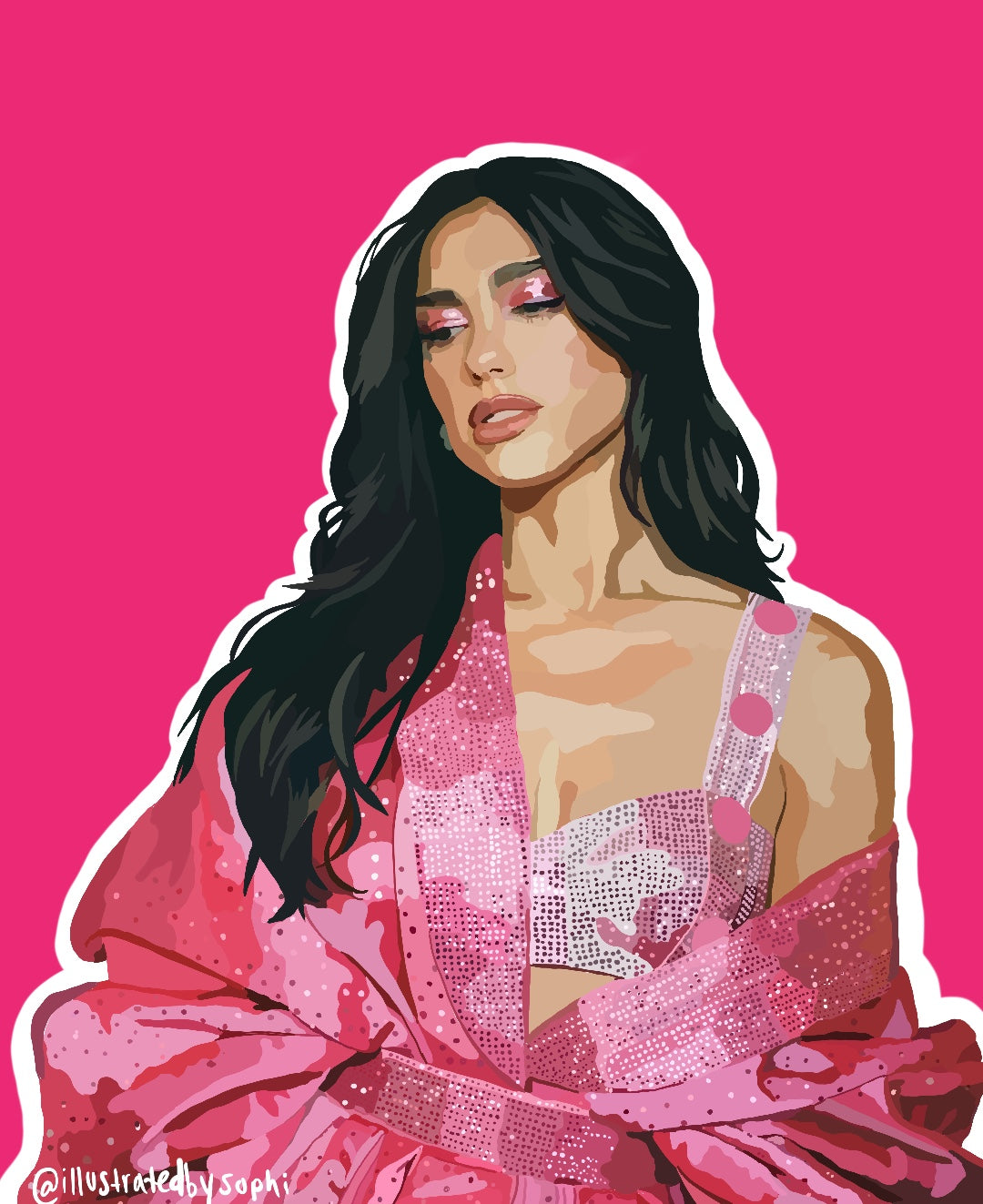Dua Lipa Portrait Print