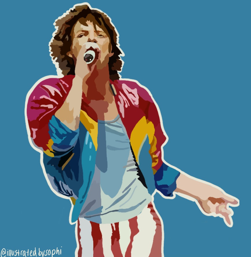 Mick Jagger Portrait Print